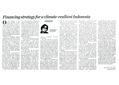 Financing Strategy For A Climate-resilient Indonesia