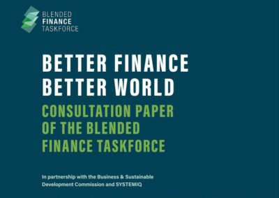 BLended Finance Taskforce – Better Finance, Better World Consultation Paper