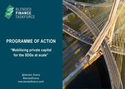 Blended Finance Taskforce Programme of Action: “Mobilising Private Capital for the SDGs at Scale”
