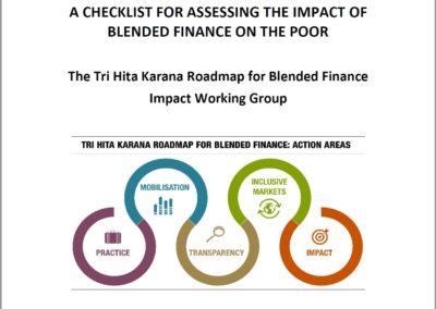 A Checklist For Assessing the Impact of Blended Finance on the Poor