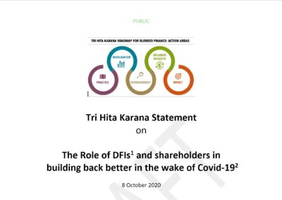 Tri Hita Karana Report on Covid-19 and Blended Finance