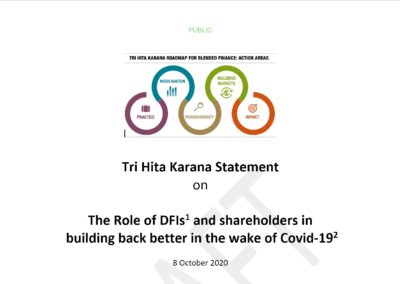 Tri Hita Karana Report on Covid-19 and Blended Finance