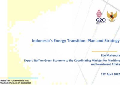 Indonesia’s Energy Transition Plan and Strategy